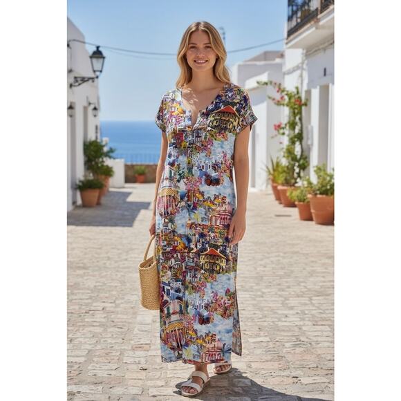 JOHNNY WAS VILLA MIDI DRESS SZ S - Picture 2 of 6